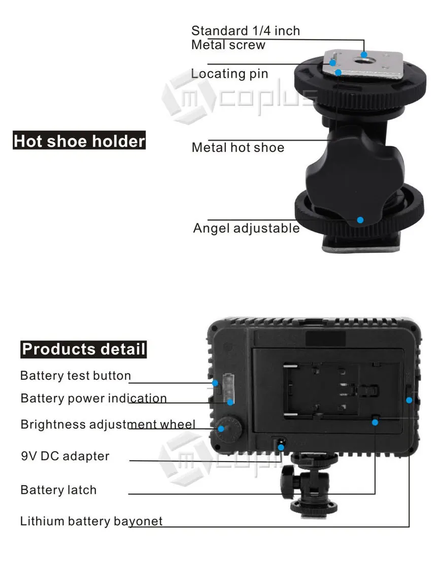 Mcoplus LED-168,видео LED, освещение для Кэнон, Никон, Пентакс, Олимпус, Панасоник и цифровых фотокамер. Зеркальная фотовспышка