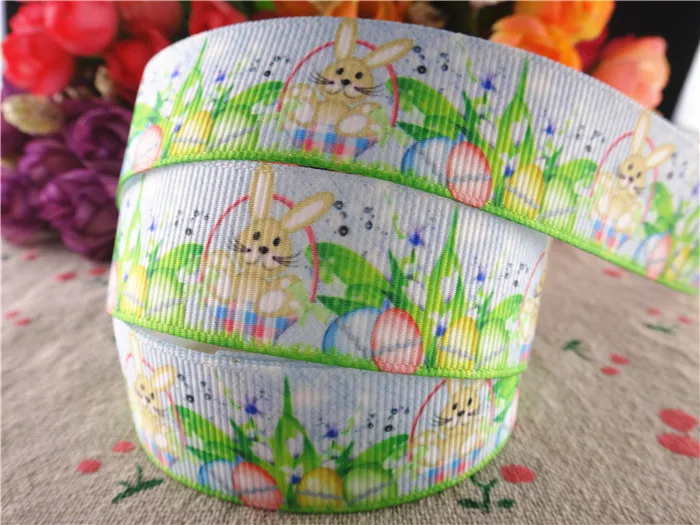

WQ16020603, new arrival 7/8'' 22mm 5 yards easter printed grosgrain ribbons birthday party decorations ribbon handmade hairbows