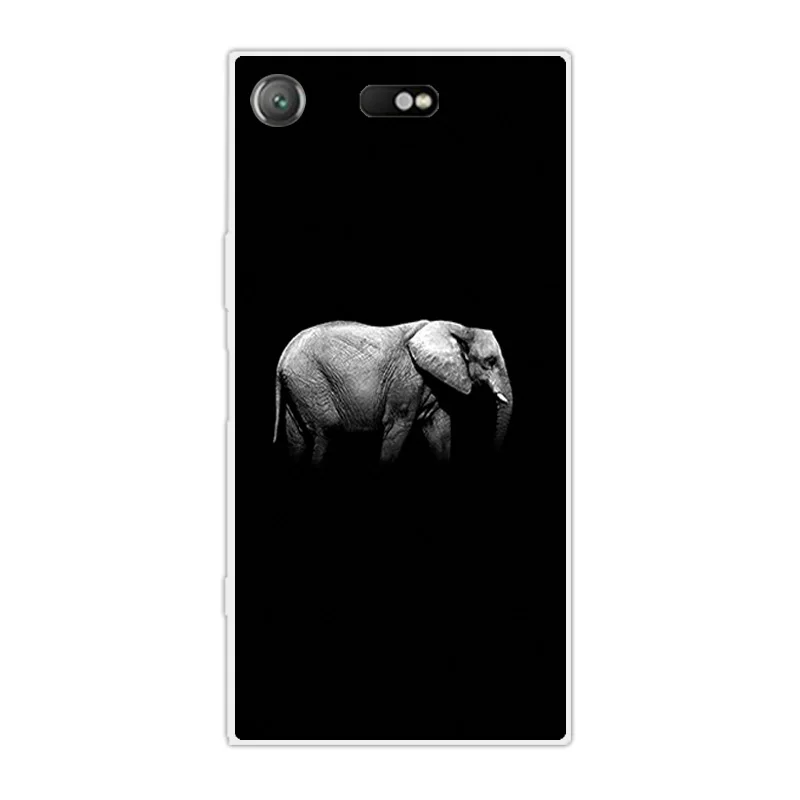 Для Sony Xperia XZ1 Compact Cover мягкий силиконовый 4 6 &quotхмурый Fundas для Compact|Бамперы| |