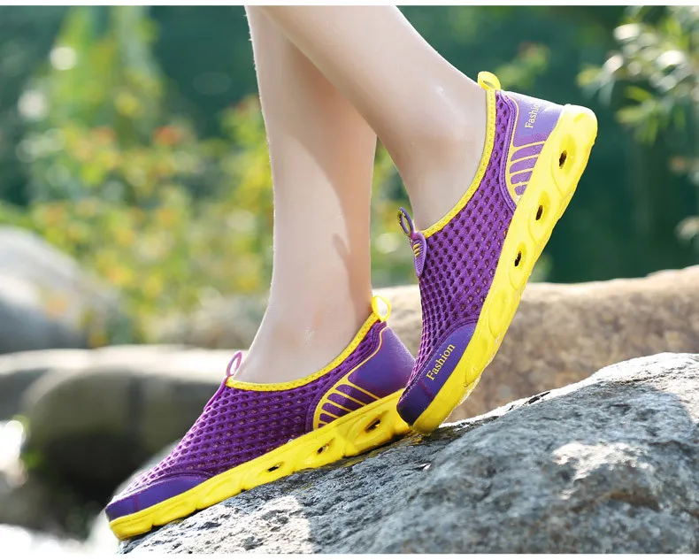 Summer Casual Shoes Woman Loafers Slip-On Women Shoes Platform Flats Female Breathable Women Flats Zapatillas Mujer Size 45