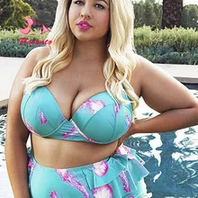 

Pacento Bikini Set 2018 XXXL High Waist Bikini Brazilian Plus Size Swimwear Female 5XL 4XL 3XL XXL Women Swimsuit Push Up Plavky