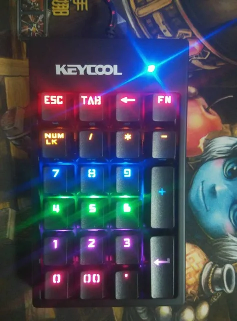 Keycool 22-key NUMPAD numeric pad ten key pad mechanical keyboard bank pad kailh mx blue switches keypad rainbow LED Keycool 22-key NUMPAD numeric pad ten key pad mechanical keyboard bank pad kailh mx blue switches keypad rainbow LED