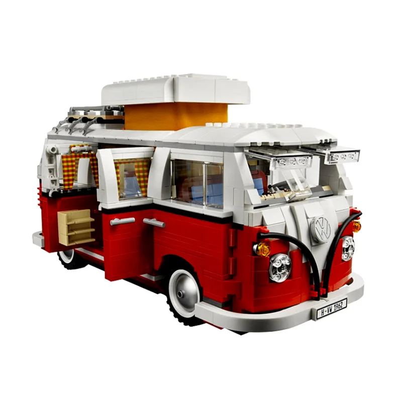

T1 Bus Model DIY Building Block with Sliding Function 1332 PCS Technological Series Camper Assembly Model Building Brick Toys