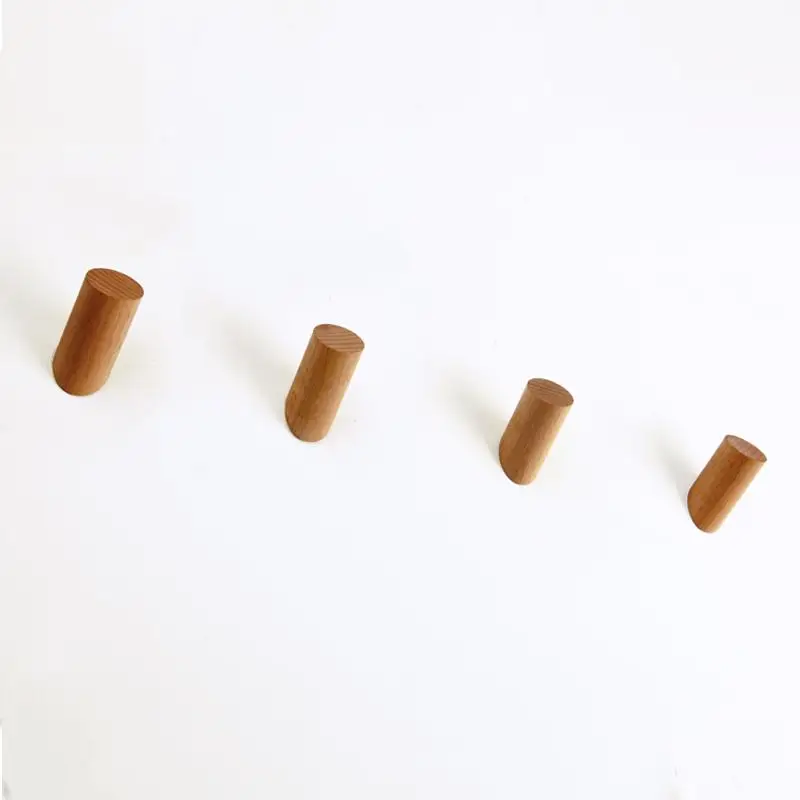 Pure natural wood wall hanger Natural wood Wall robe hooks home decoration Solid oak wood beech wood hooker Rural wall design