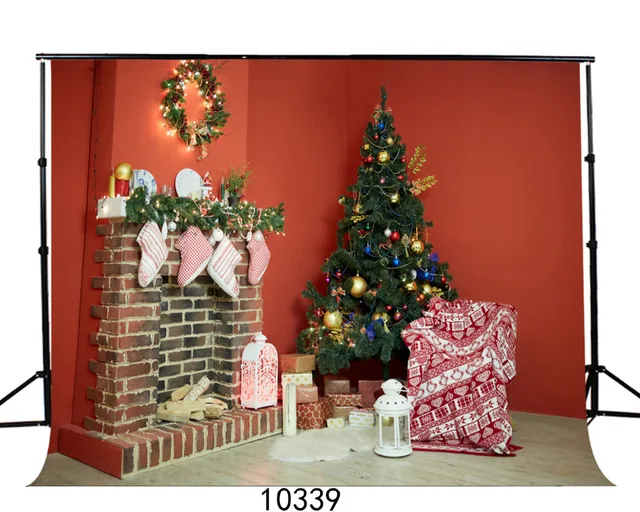 christmas background vinyl photography backdrops computer printed computer christmas tree