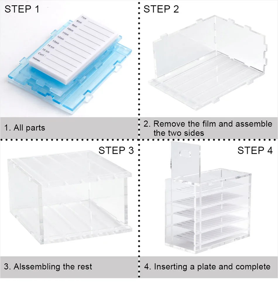 5 слоев ресниц ящик для хранения акриловый Lash Plate набор контейнеров для хранения ресницы для наращивания Дисплей Ящик Макияж инструмент