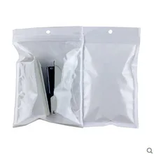 10.5 см* 15 см белый/Очистить Reclosable Клапан молнии Пластик упаковка поли сумка на молнии сумка для хранения Розничная вышивка Крестом Пакет w/повесить отверстие