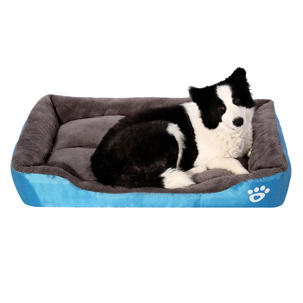 buy S 3XL 11 Colors Paw Pet Sofa Dog Beds House Petshop Square Soft Material Nest Warm Kennel For Cat Puppy