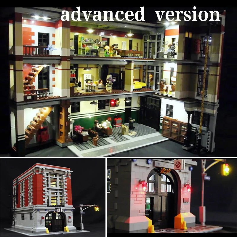 

Only Led Light Set For Lego 75827 Building City Street Ghostbusters Firehouse Headquarters Compatible 16001 Blocks LED Toys Gift