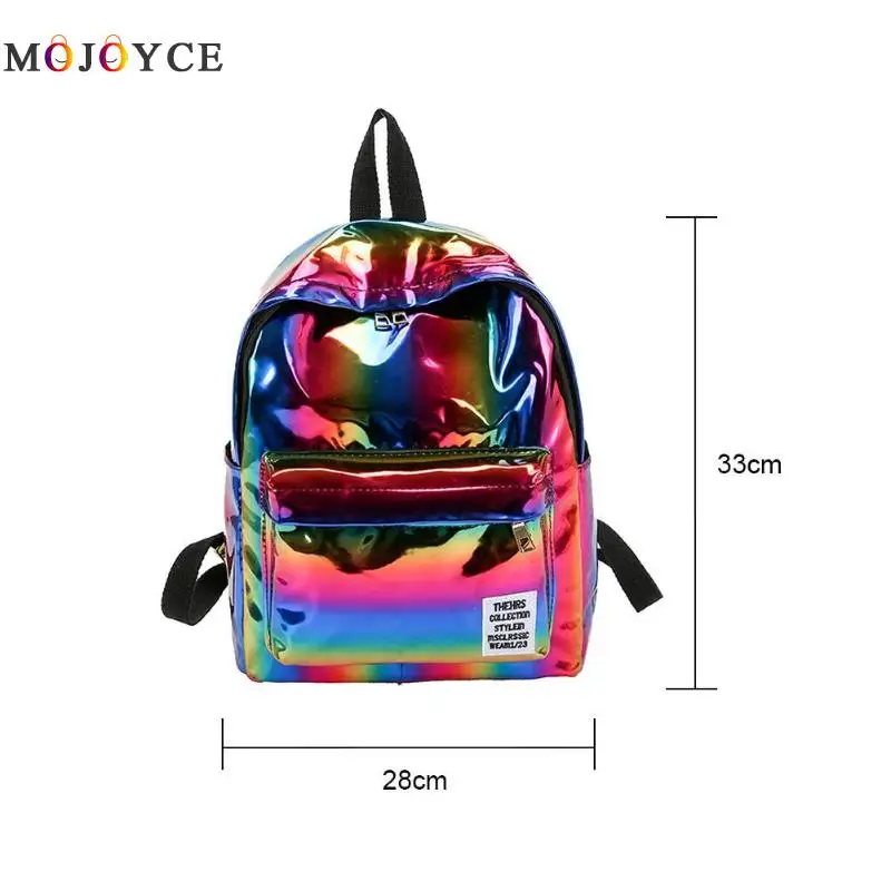 Mujeres láser holograma PVC mochilas niñas hombro escuela Mochila mujer pequeña cuero holográfica viaje Mochila femenina Mujeres láser holograma PVC mochilas niñas hombro escuela Mochila mujer pequeña cuero holográfica viaje Mochila femenina