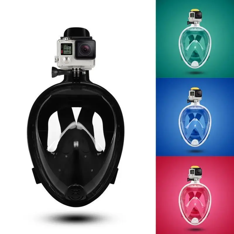 Подводная маска для подводного плавания с полным лицом дышащая арочная поверхность маска для подводного плавания противотуманная маска для подводного плавания