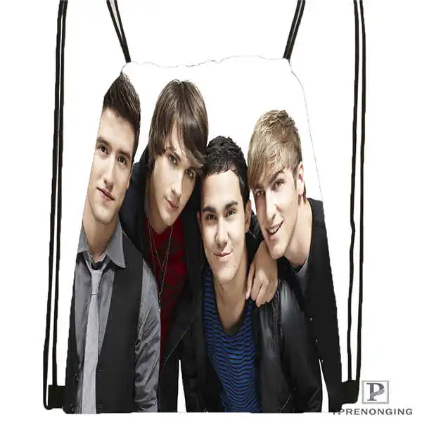 Custom Big-Time-Rush-in-Cologne-походная сумка на шнурке Cute Daypack Kids Satchel(черная спинка) 31x40 cm#180611-01-06 - Цвет: Drawstring Backpack
