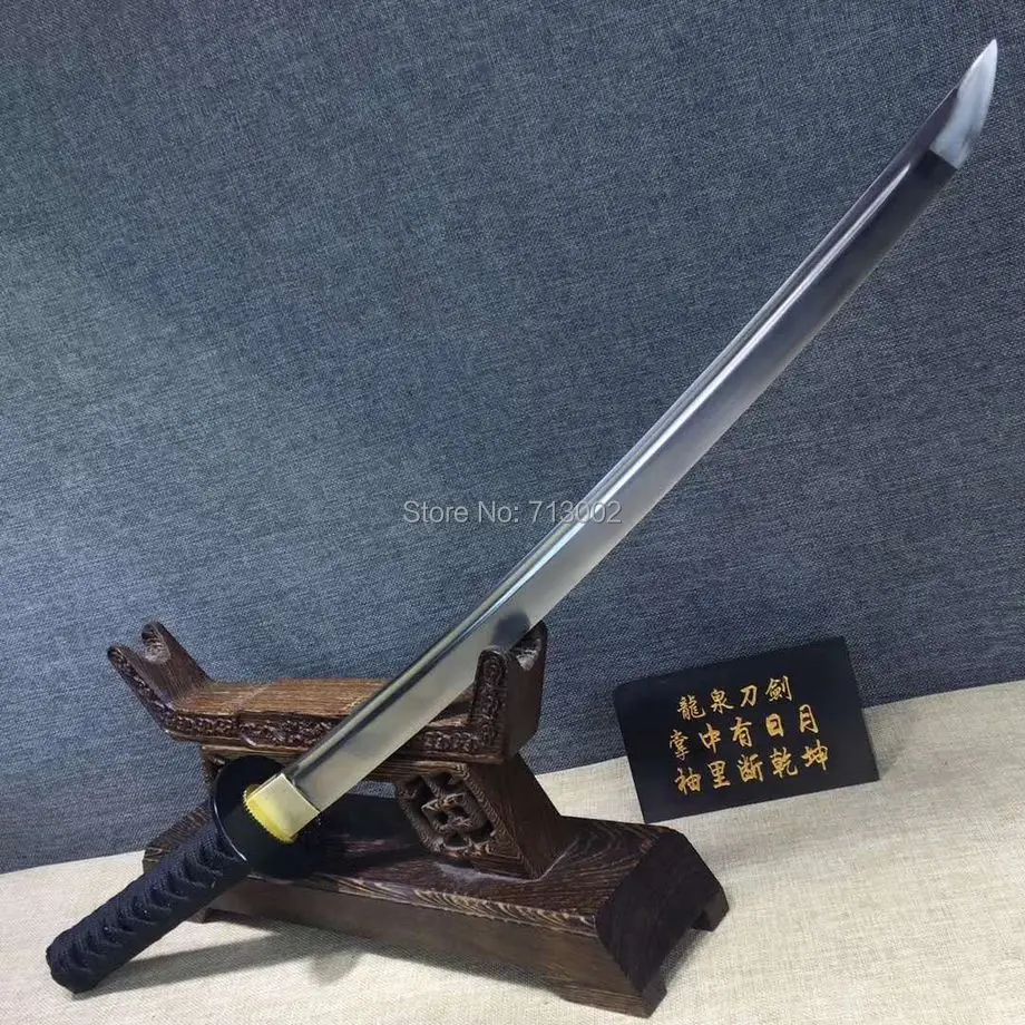 Ручная работа японский самурайский острый меч катана меч высокий клинок из марганцевой стали Полный Тан Wakizashi