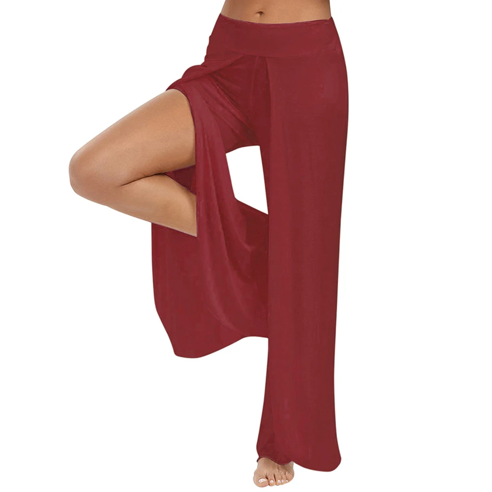 flowy split leg pants