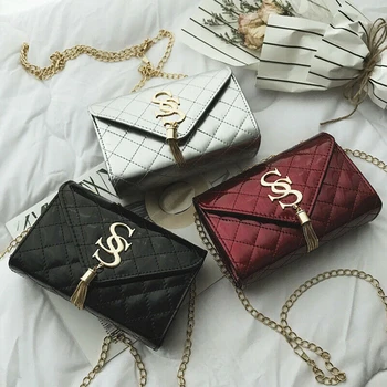 

2019 New Fashion Lady Shoulder Bag PU Leather Chain Handbag Tote Purse Small Messenger Purse Bag