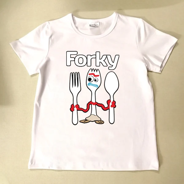 

2019NEW Kids boys girl clothes summer Short sleeve BABY T shirts lovely cartoon toy story forky Printed t-shirt