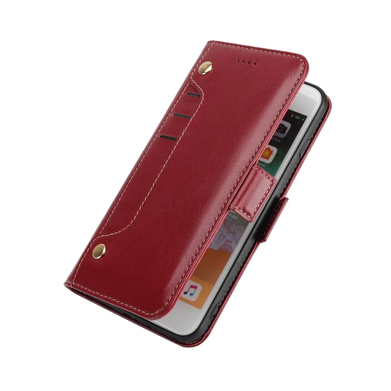 Нового дизайна из натуральной Yak; кожа задняя крышка для iphone 6 6 S 7 8 плюс Чехол чехол для телефона чехол для iphone X 7 p 6plus - Цвет: red