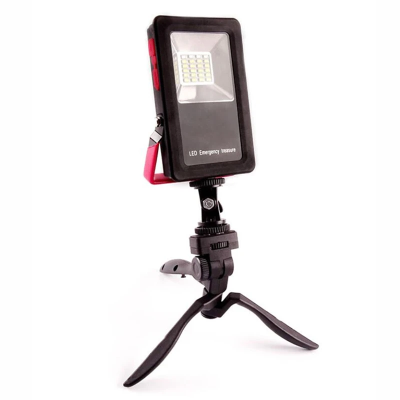 

Ultra-thin AC110V 220V 240V IP65 emergency portable 20W LED flood light, USB rechargeable LED floodlight with stand bracket