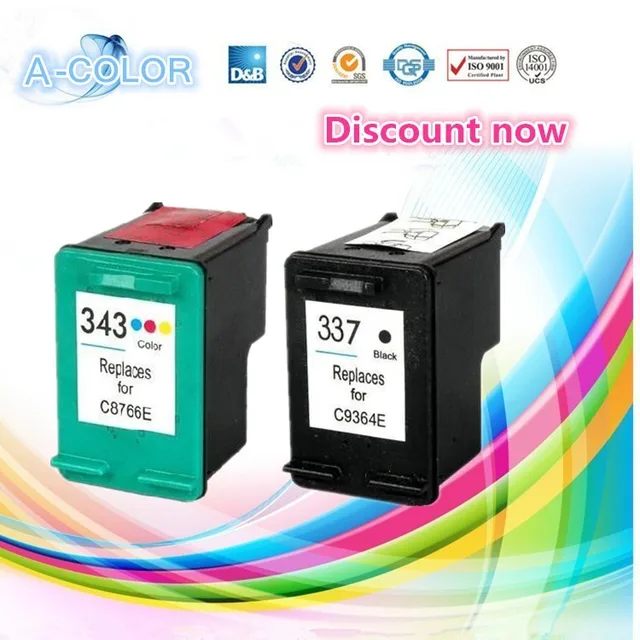 INKARENA Remanufactured Ink Cartridge Replacement For HP 337 343 Black Tri Color Photosmart 