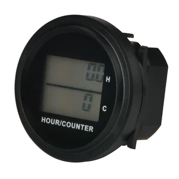 

Large LCD DC 8-48V backlight counter and hour meter for diesel generator trencher trail zero turn mower lawn mower golf cart ATV