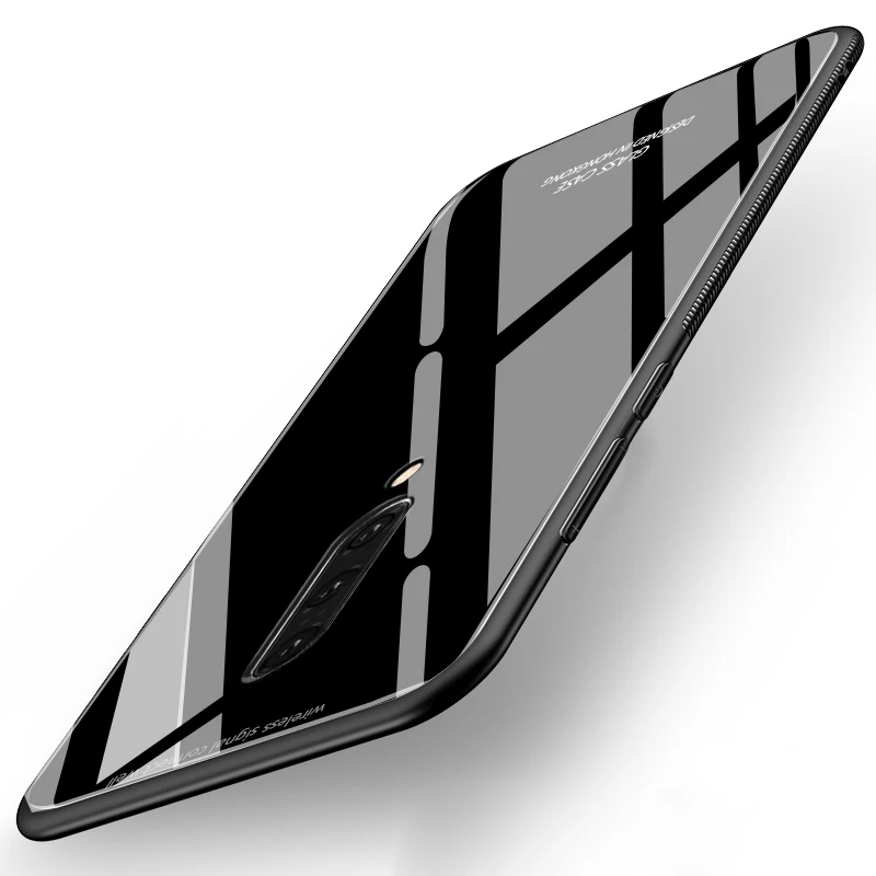 Для Oneplus 7 Pro Чехол из закаленного стекла для телефона силиконовая рамка жесткая стеклянная задняя крышка для One plus 7 Pro 1+ 7 7pro противоударный чехол