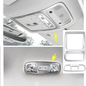 

Car Styling stainless steel or carbon fiber For Audi Q3 2012 2013 2014 2015 Front & Rear reading light lamp cover trim 2pcs