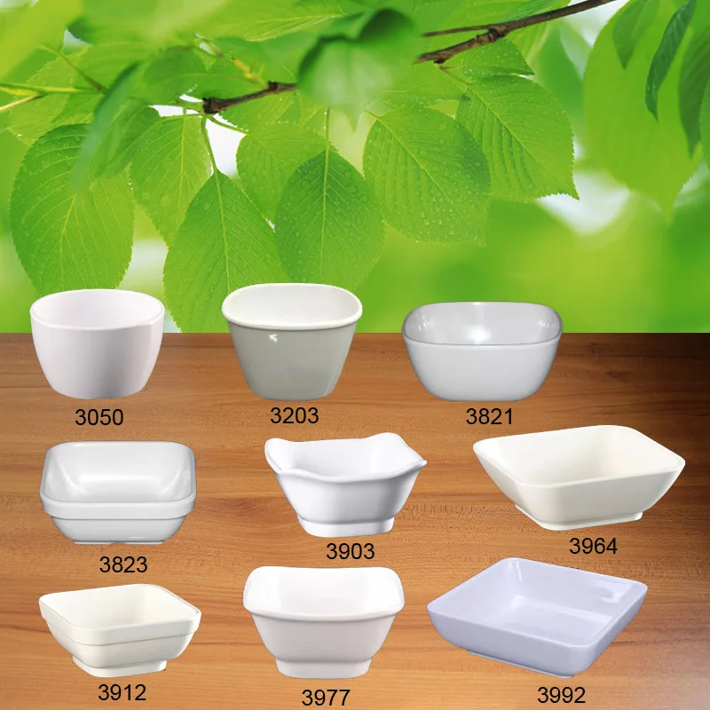 Melamine Dinnerware Small Square Bowl Fast Food Restaurant Melamine