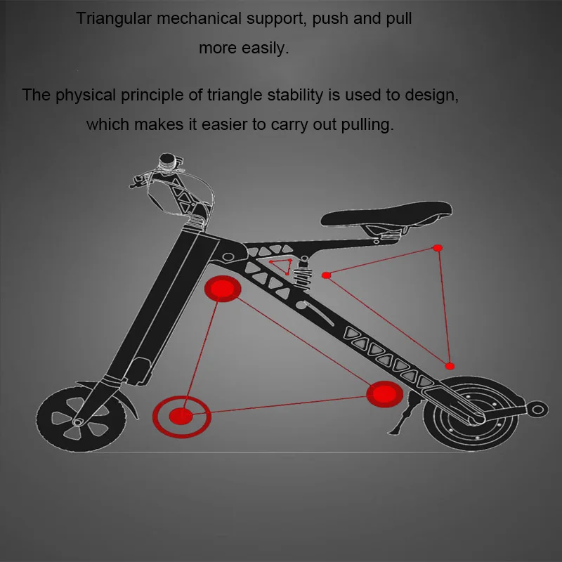 Plegable bicicleta eléctrica de la batería de litio portátil adulto sustituto Mini coche sustituto de coche de batería Scooter Eléctrico