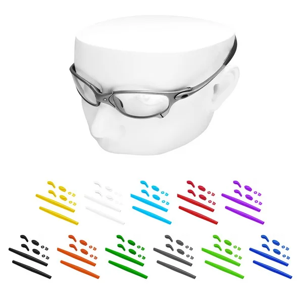 

OOWLIT Rubber Kits Nose Pads & Earsocks for-Oakley Juliet Sunglasses