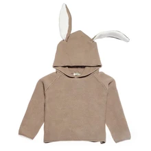 Baby Boys Girls Autumn Knitting Wool lovely Bunny Ears Sweater Children Hooded Homewear casual Clothing Kids Gift For baby 1-5T