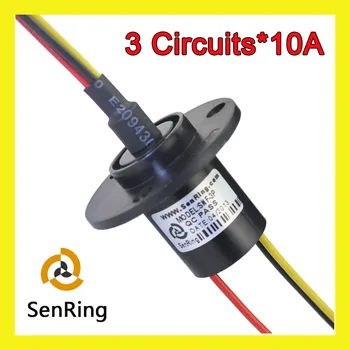 

3 wires/poles wind turbine slip rings 10A current for generator equipment OD 22mm