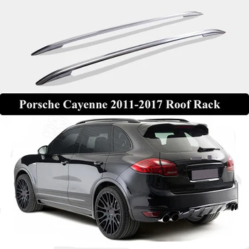 

For Porsche Cayenne 2011-2017 Roof Rack Rails Bar Luggage Carrier Bars top Racks Rail Boxes Aluminum alloy 3m paste style