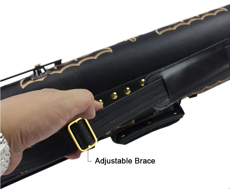  2019 Professional Handmade 6 Holes Billiard Pool Cue Case Pool Stick Portable Carrying Case (Holds 