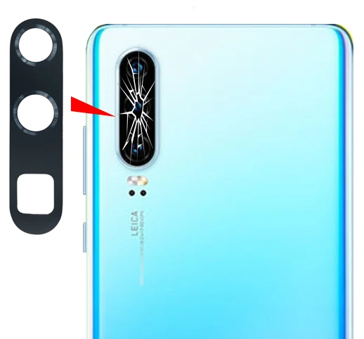 Стеклянная крышка для объектива задней камеры Huawei P30 / Pro со сменным клеем|Корпусы