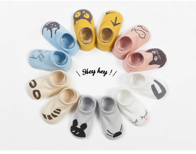 Носки для малышей Новые детские носки-Башмачки из чесаного хлопка на весну и лето корейские нескользящие носки из органического хлопка с рисунком для малышей