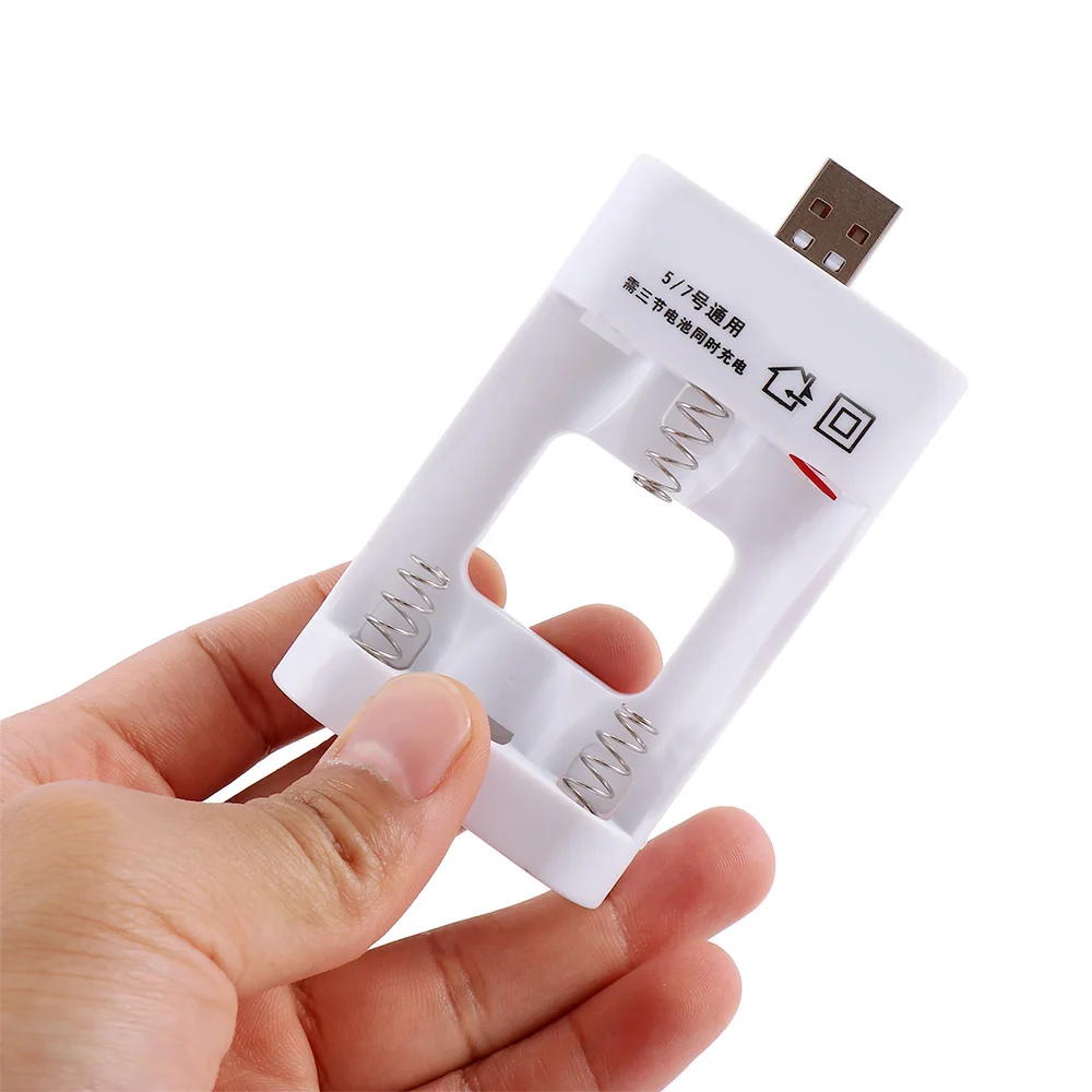 1 шт. модный 3 слота Универсальный 3,6 В зарядное устройство адаптер с USB Интеллектуальная Зарядка для никель-кадмиевых аккумуляторов AA AAA