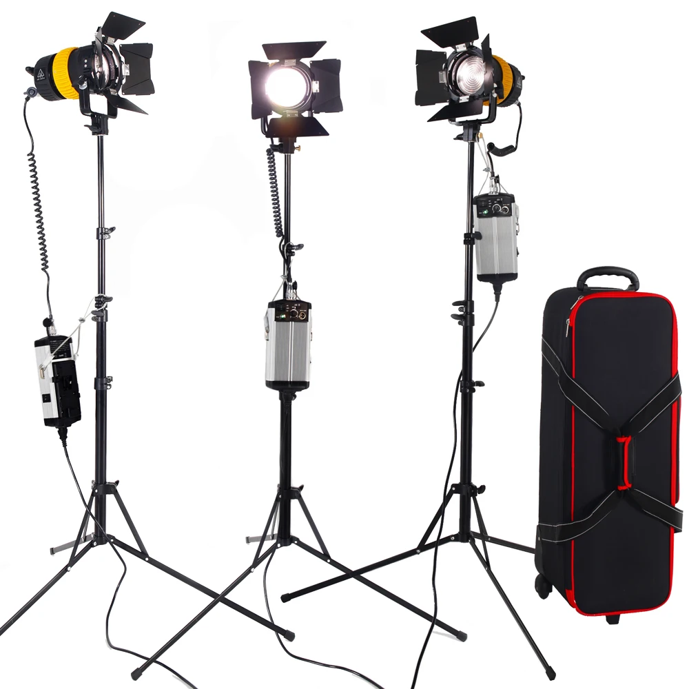 3PCS Bi color 80W with Portable Light stand LED Spotlight Portable High