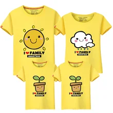 2017 New Family Matching Outfits 4 Style for Women T-shirt 6 Color Family Father Mother Daughter T Shirts Clothes Boys T Shirt