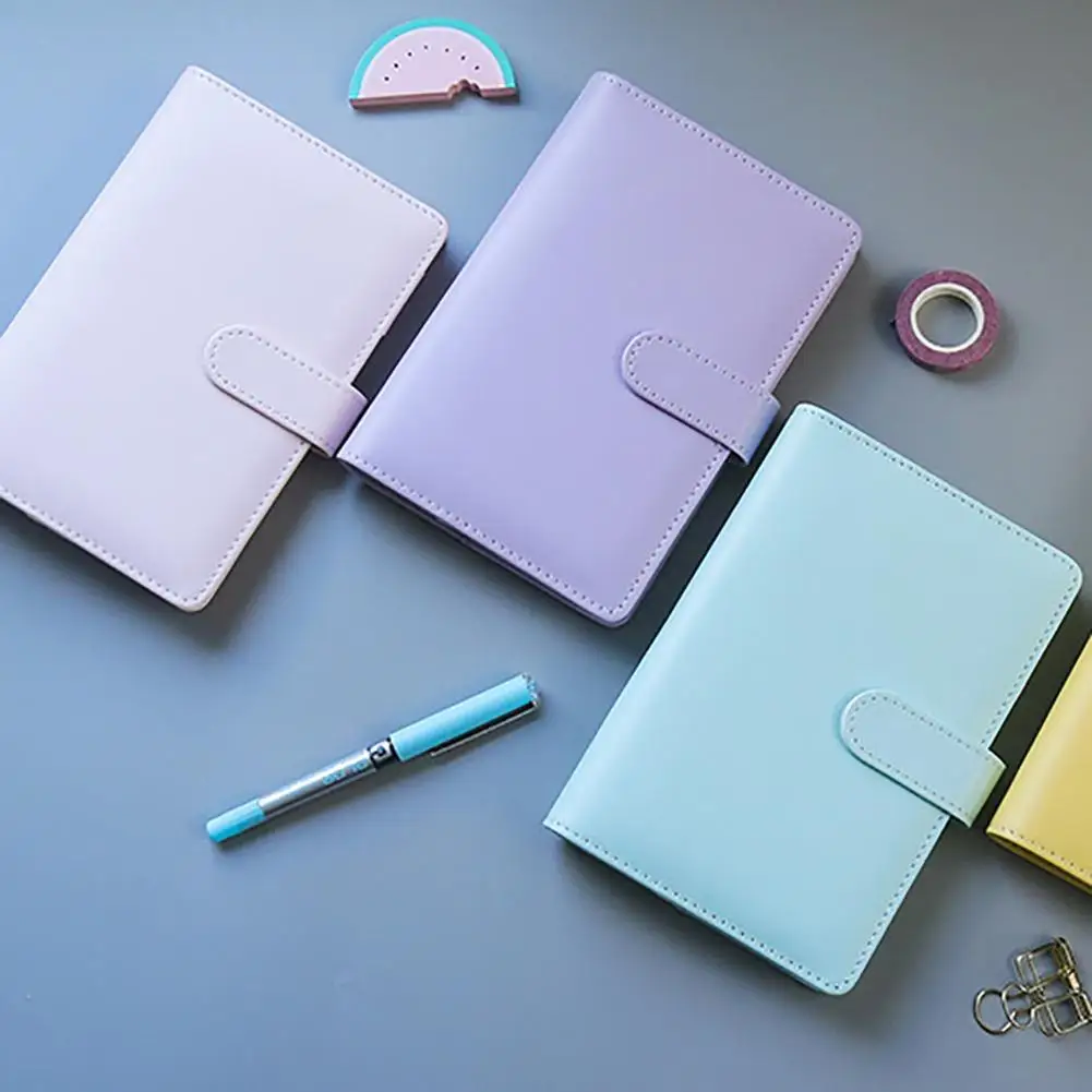 

Solid Color A6 A5 Magnetic Close Loose-Leaf Notebook Diary Faux Leather Cover Wholesale