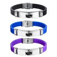 Apex Legends, браслет с логотипом игры FPS, силиконовый браслет из нержавеющей стали, подарок для друзей, болельщиков, сувенир, мужские Модные ювелирные изделия