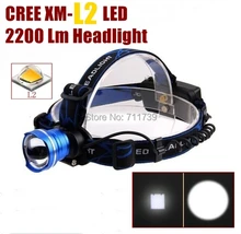 AloneFire HP87 Head light Cree XM-L2 LED 2200LM CREE led Zoom Headlight Headlamp cree light for 1/2×18650 battery rechargeable