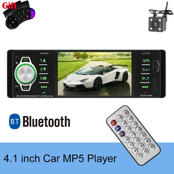

1 Din 4'' MP5 MP4 Car Radio Audio Stereo TFT Screen Multimedia Player Bluetooth With Rearview Camera Remote Control