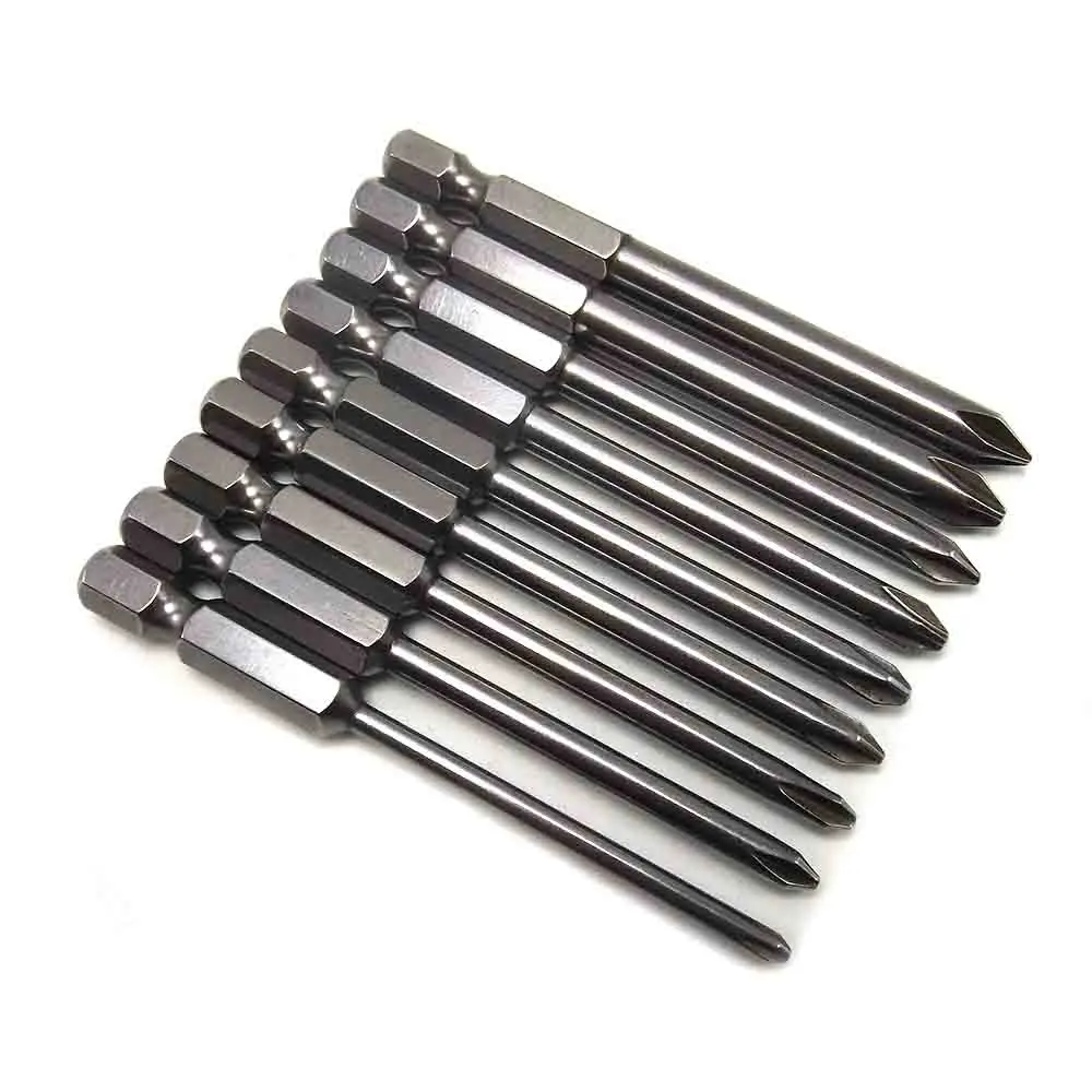 9 шт. 75 мм ударная отвертка сверло с шестигранным хвостовиком Torx Cross Phillips