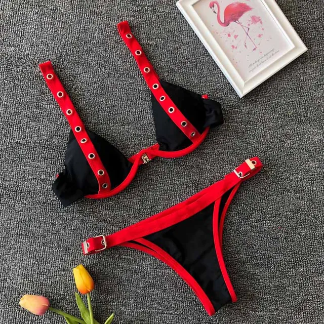 {Excellent|Wonderfull|Very Good|Very Recommended} Sexy Underwire Bikini Set 2019 New Female Swimsuit Two-pieces Bikini set Bandeau Bather Adjustable Straps Bathing Suit Swim 5061 Special Offers