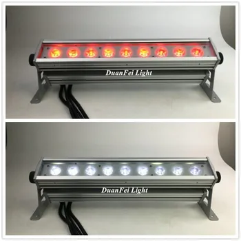 

8lot Projector light outdoor wash wall led light rgbw dmx led wall washer light 9x10 led bar stage light