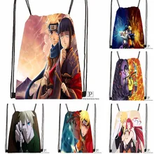 Стикеры с Наруто Uzumaki походная сумка на шнурке милый рюкзак для детей(черная спинка) 31x40 см#180531-04-35