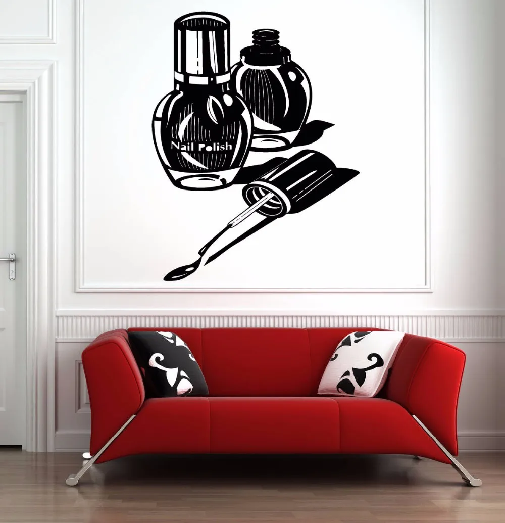 Wall Window Decal Nail Salon Decoration Nail Art Polish Manicure