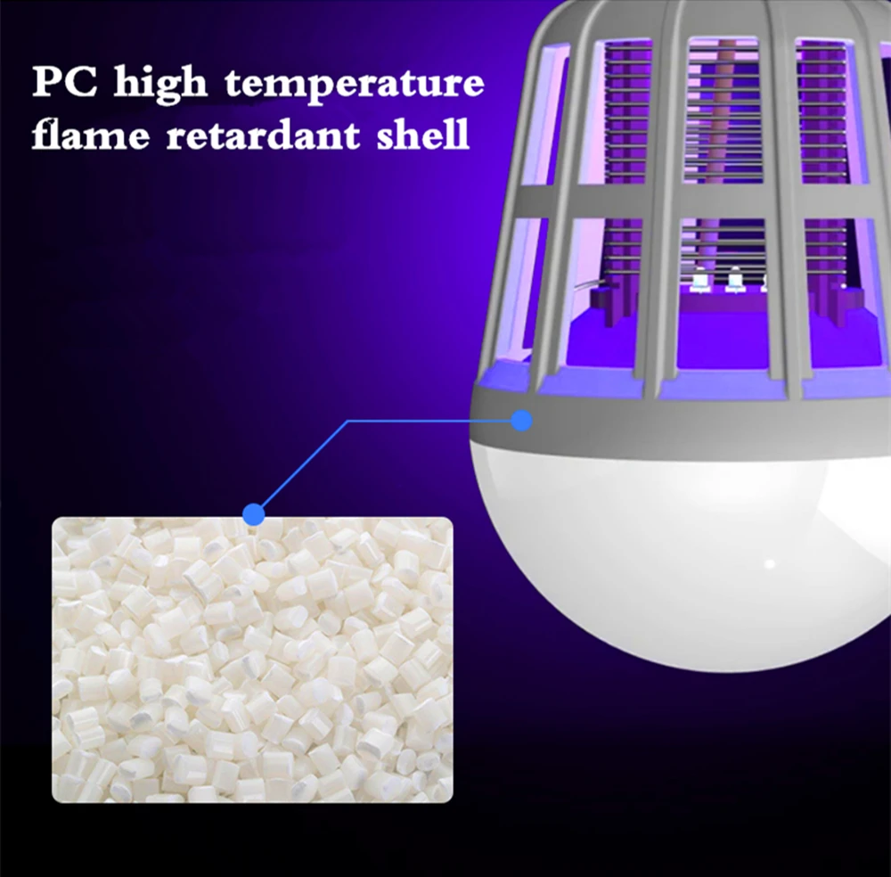 Двойной Применение Электрический светодиодный ночник мухобойка 220 V Светодиодный лампа комаров убийца свет 15 Вт E27 винт база противомоскитная лампа