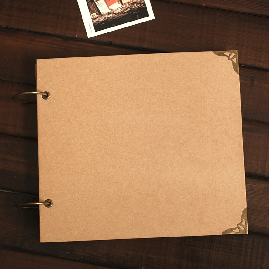 

Blank Craft Cover Inside Ring Wire Binding Handmade DIY Album PP Bag Protective Film Baby Grow Photo Book Album Fotos Bebe