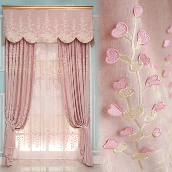 

Three-dimensional Embroidered Chenille Curtains for Living Room/Bedroomn Sheer Curtains for Kids children's Room Window Curtains